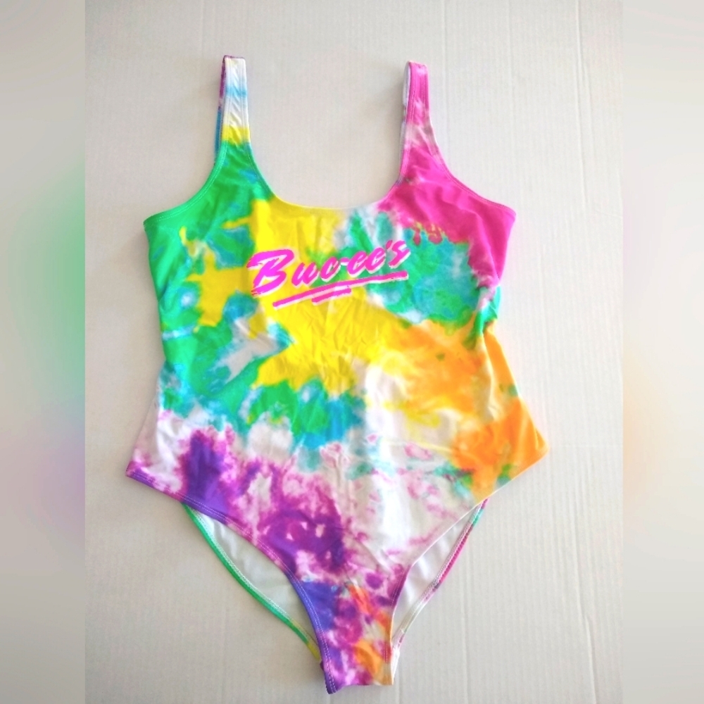 Buckee's Colorful Tie-Dye One-Piece Swimsuit XL